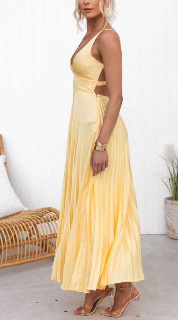 Sole Di Capri | Abito Lungo Elegante in Viscosa Premium