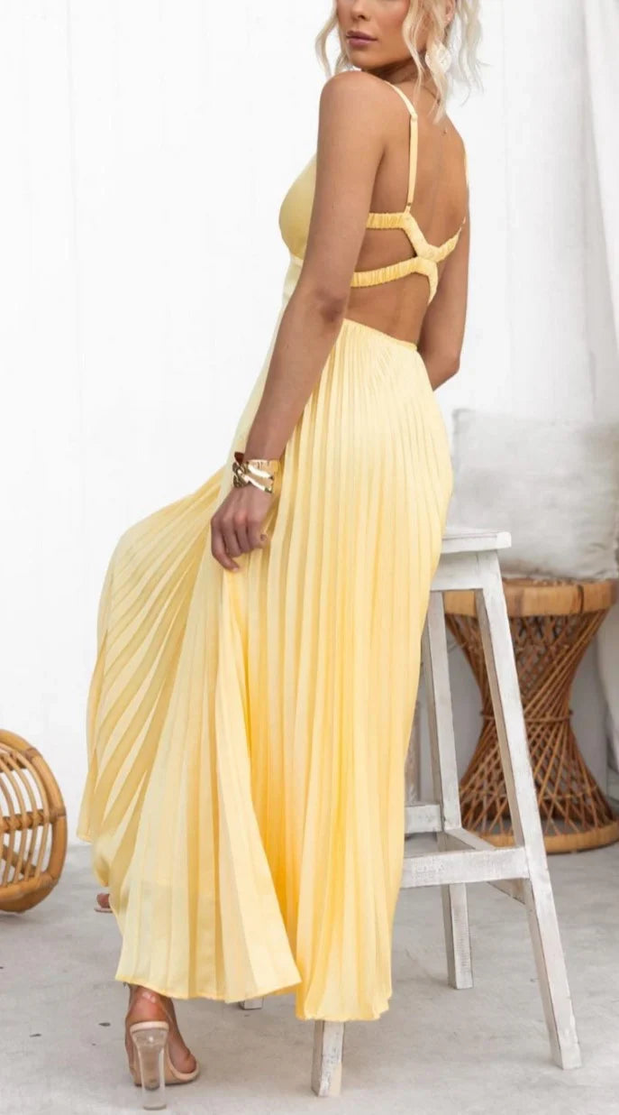 Sole Di Capri | Abito Lungo Elegante in Viscosa Premium